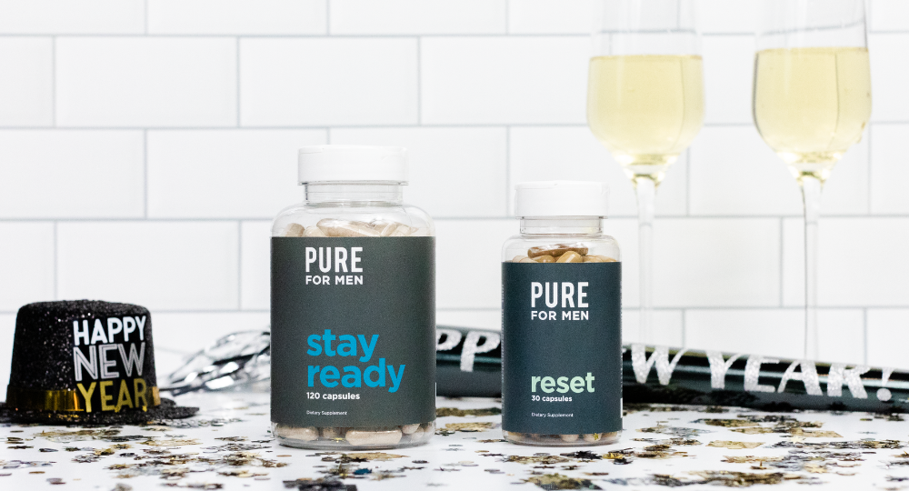 pure for men stay ready fiber to help accomplish health and fitness goals and new year's resolutions